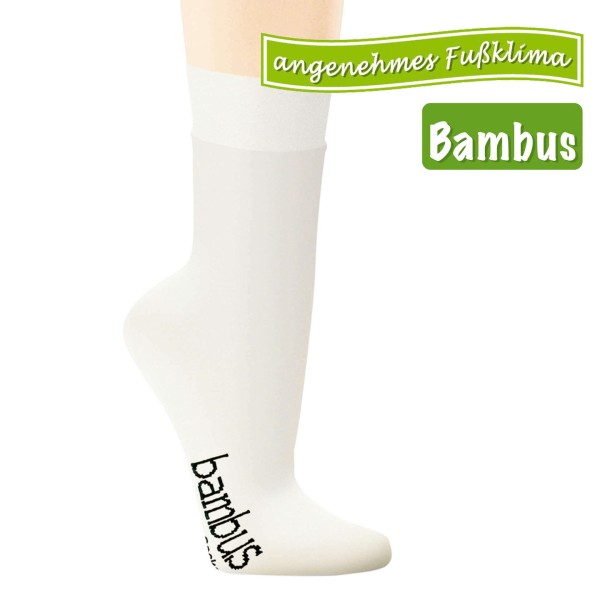 Viskose-Socken aus Bambuszellstoffen 3 Paar, weiß Gr. 35 - 38