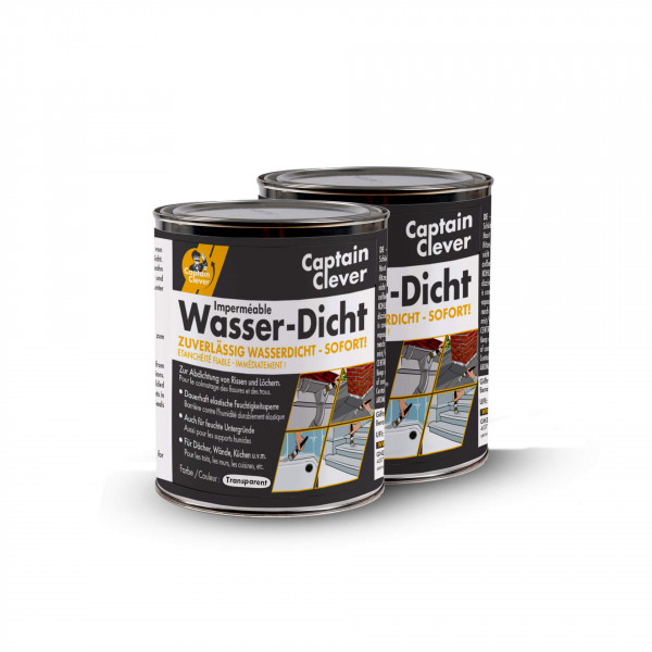 Freisteller von Captain Clever Wasser-Dicht, transparent, 375 ml, 2er Set