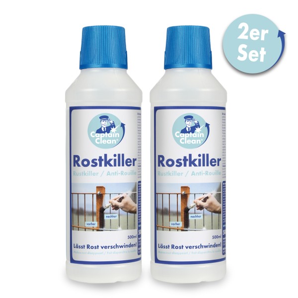 Captain Clean Rostentferner “Rostkiller”, Anti Rost Mittel 500ml 2er Set