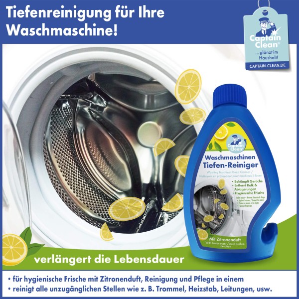 Captain Clean Waschmaschinen Tiefen-Reiniger, 250 ml
